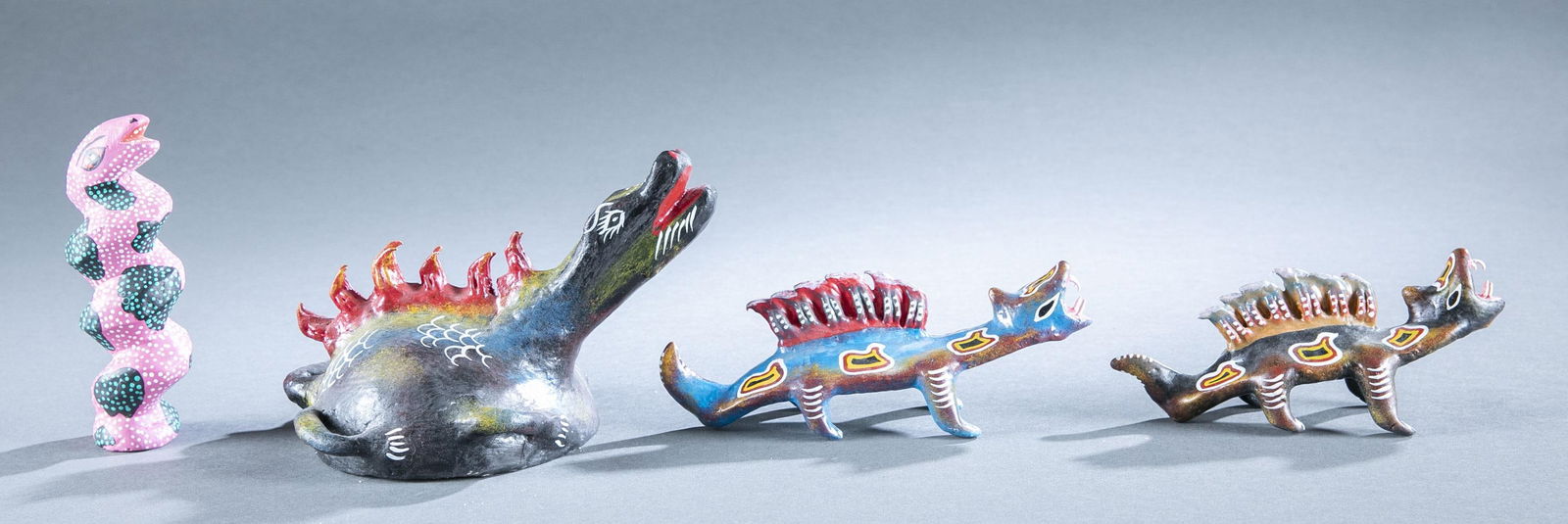 3 Mexican folk art dragons. (1 of 12)