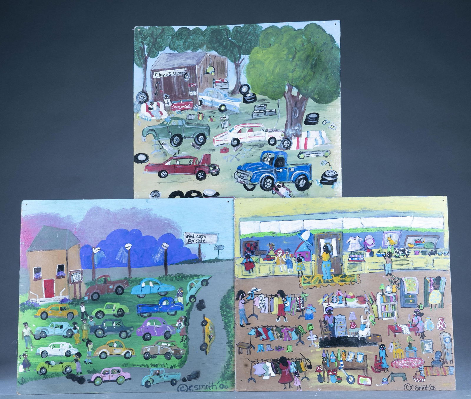 C. Smith, 3 paintings, 2006. (1 of 8)