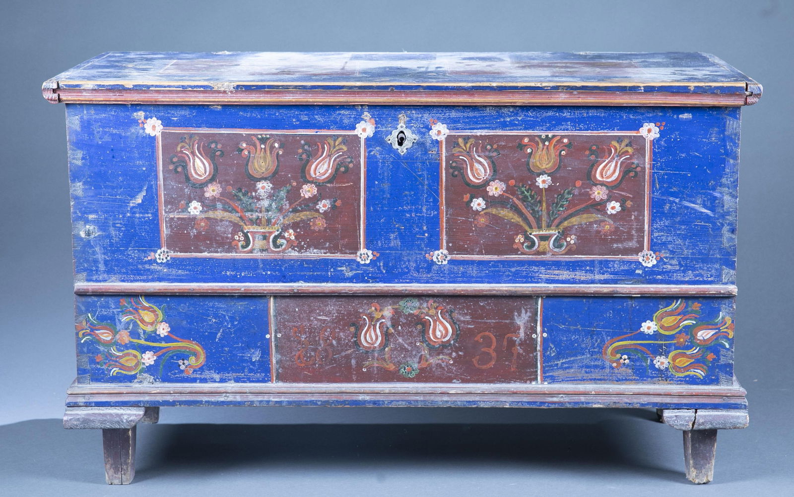 Eastern Europe dated dowry chest. (1 of 4)