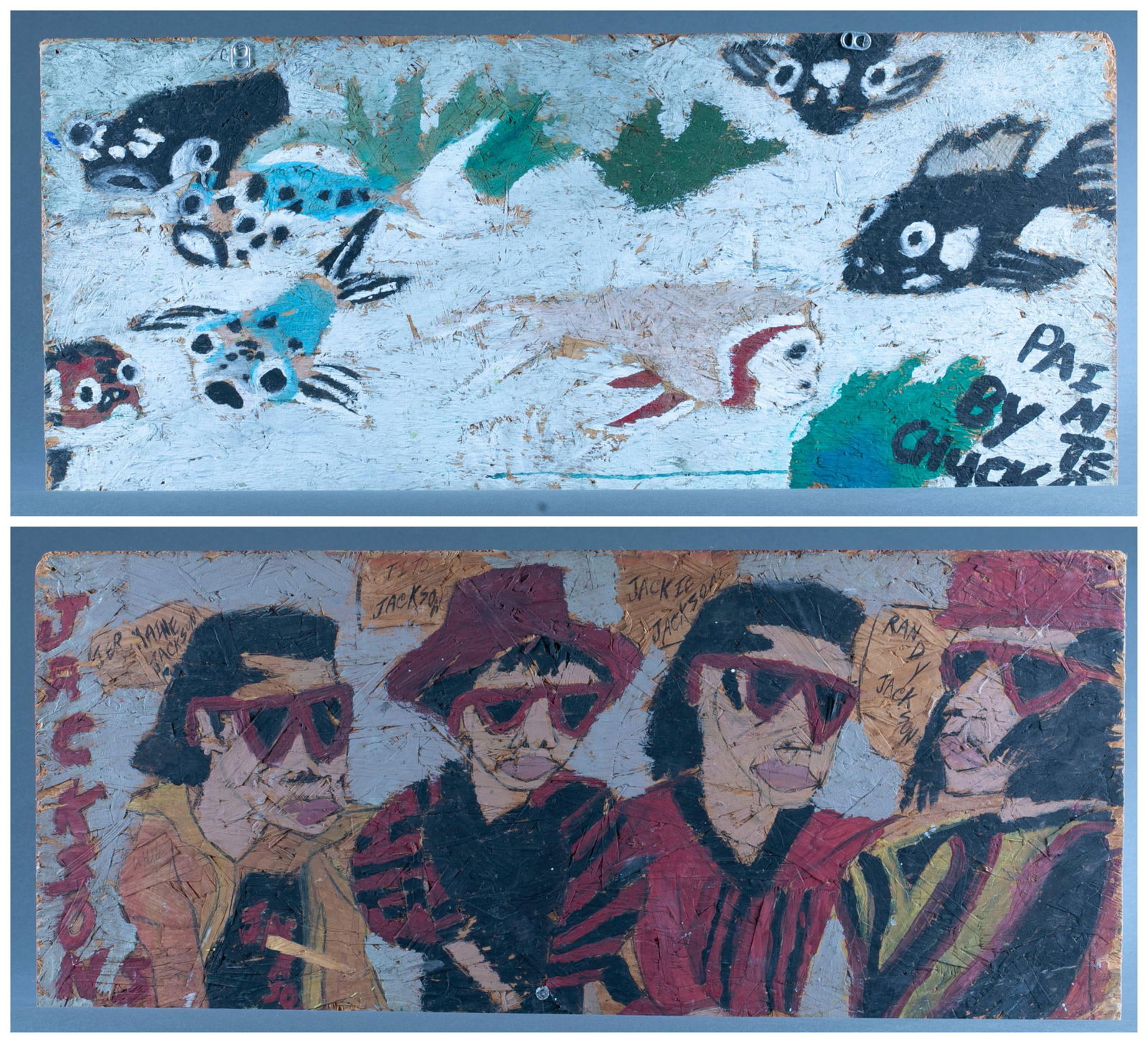 Artist Chuckie, "The Jacksons" and Fish. (1 of 10)