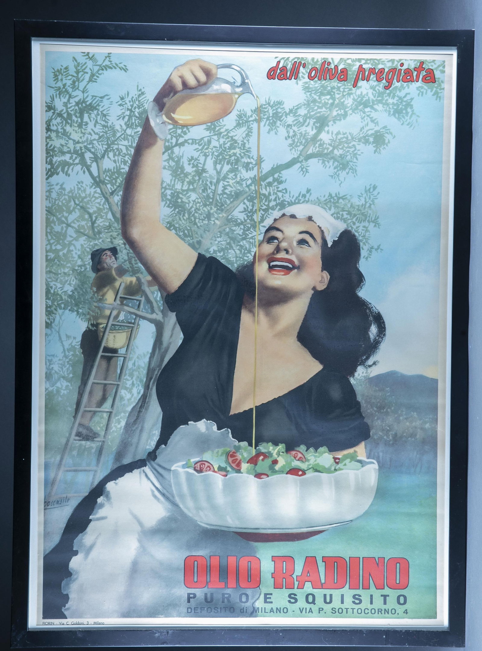 Olio Radino vintage poster, c. 1940s. (1 of 6)