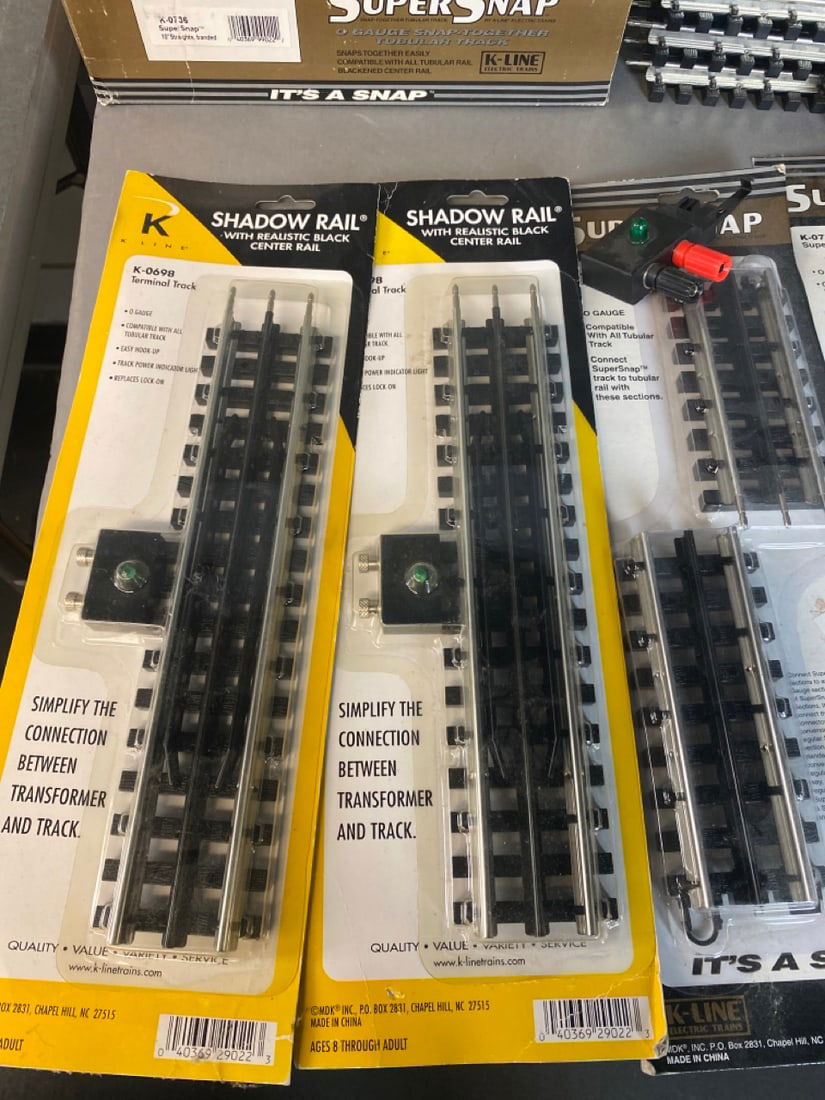 K-Line O-scale SuperSnap Track Assortment 11 40 inches straight tracks , 29 K-0736 curved 24 inch (1 of 13)