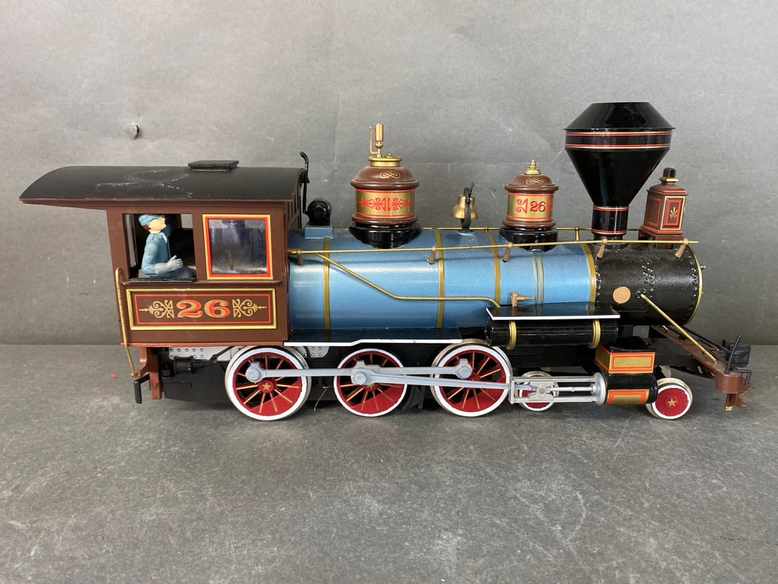 Bachmann G-scale Big Hauler 4-6-0 Steam Locomotive and tender - Virginia & Truckee/V&TRR - 90050: Bachmann G-scale Big Hauler 4-6-0 Steam Locomotive and tender - Virginia & Truckee/V&TRR - 90050 tested B/F; note car does not come with a box; see photos for any imperfections and details