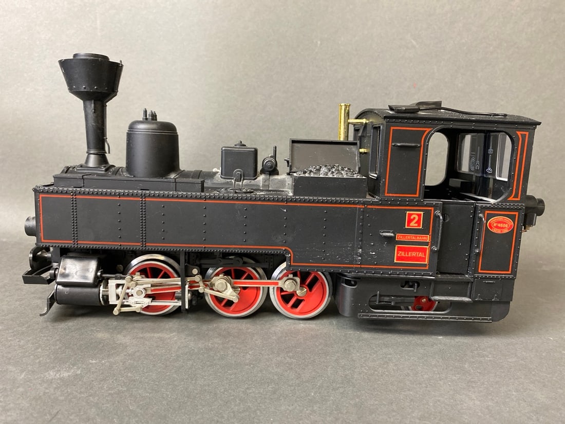 LGB trains G-scale Zillertal Bahn 0-6-2 Steam Locomotive - 2071D tested B/F; Car comes with original: LGB trains G-scale Zillertal Bahn 0-6-2 Steam Locomotive - 2071D tested B/F; Car comes with original box; see photos for any details and imperfections