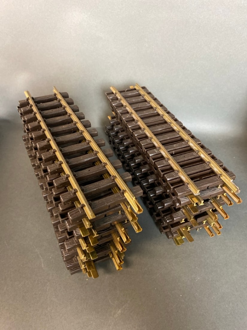 LGB G-scale tracks  G Scale . 33 straight segment 10000 in brass , 10 curved segment 18000 all (1 of 7)
