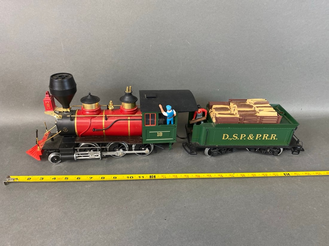 LGB trains G-scale DSP & PRR 2-6-0 Mogul steam Locomotive and tender - 2018D tested B/F; comes with: LGB trains G-scale DSP & PRR 2-6-0 Mogul steam Locomotive and tender - 2018D tested B/F; comes with original box; see photos for any details and imperfections