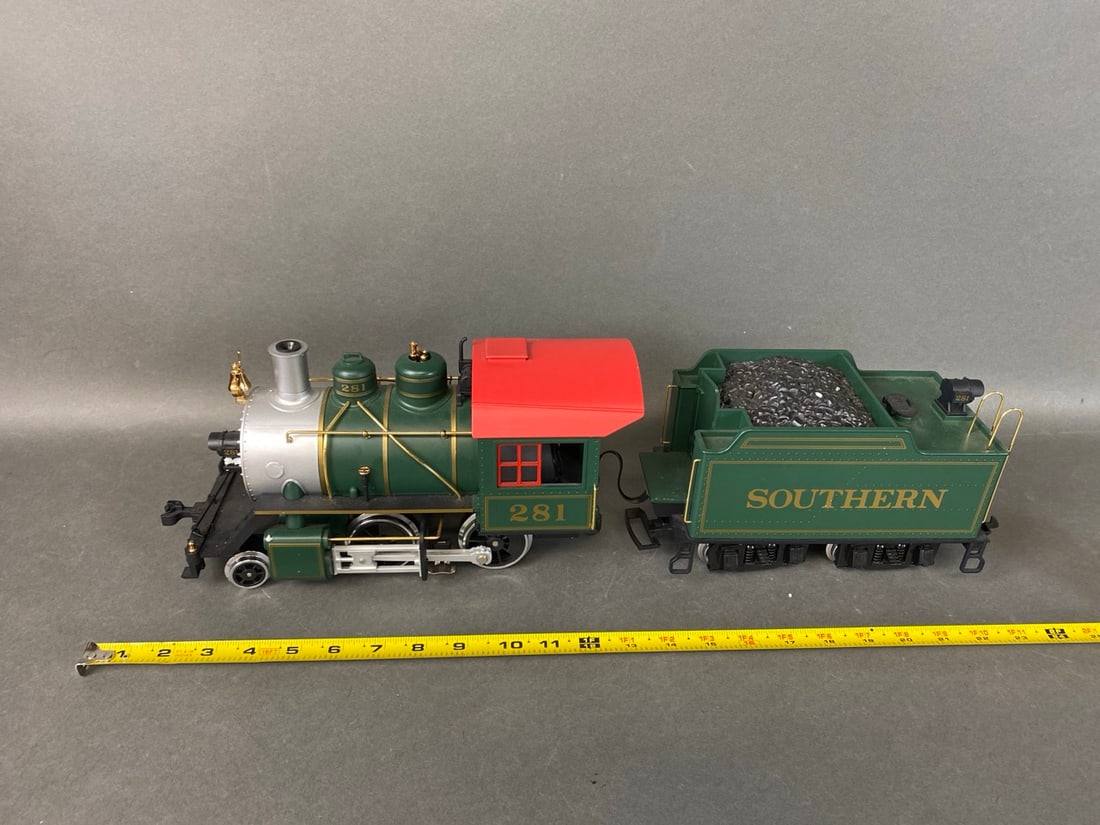 LGB trains G-scale 2-4-0 steam Locomotive and tender - Southern - 21232 tested B/F; comes with (1 of 14)