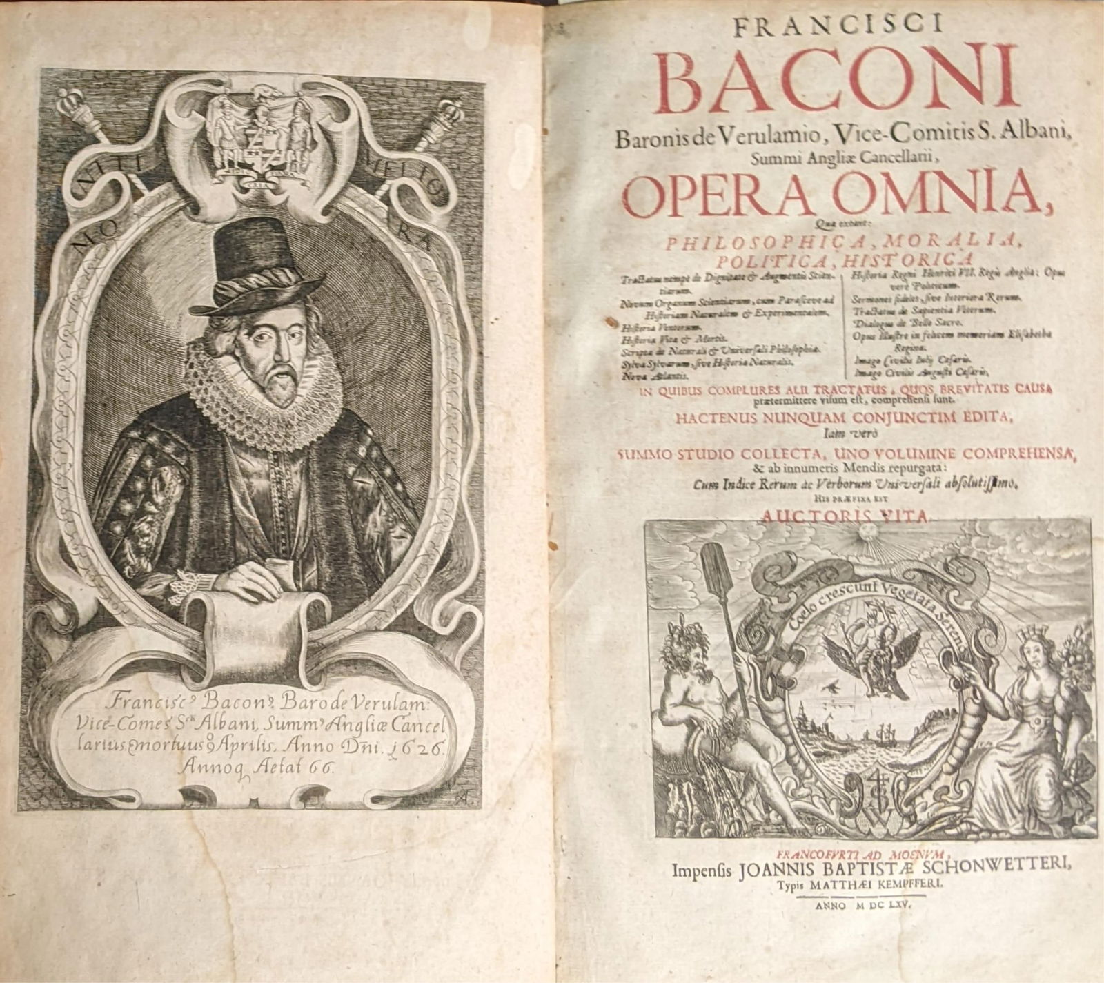 Bacon. Opera Omnia Que Extant. Abe Fortas Copy. (1 of 3)