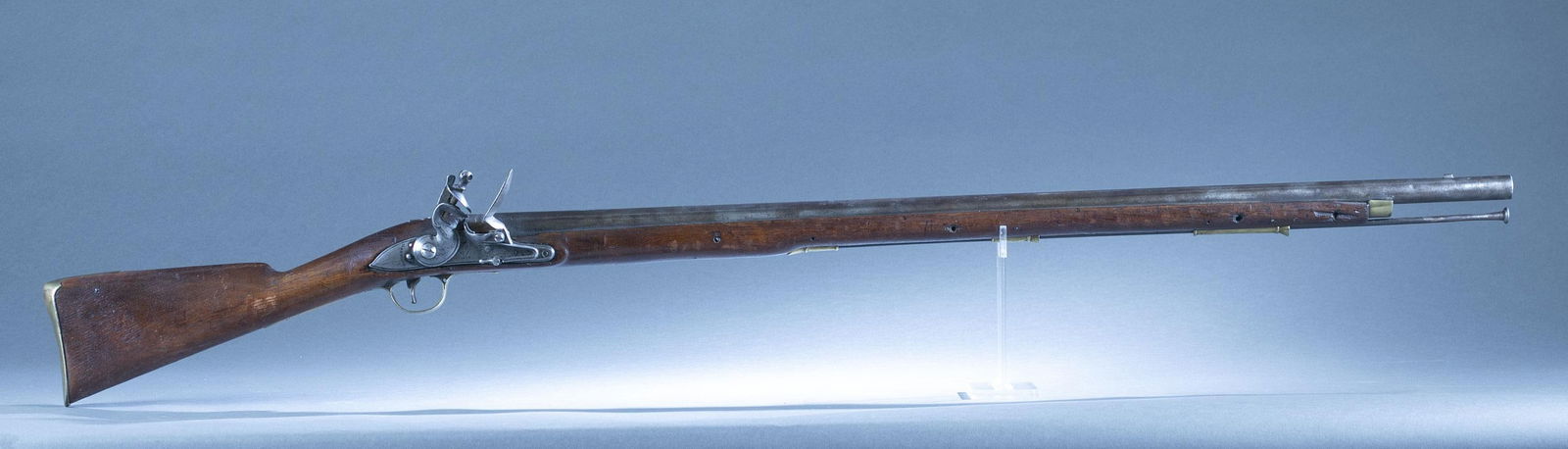 Marwood East India Windus Pattern flintlock musket: A 1806 William Marwood, London East India Windus Pattern Brown Bess flintlock musket, .75 Caliber. 39" barrel with Birmingham proofs. Lock plate marked "MARWOOD" behind hammer and East India Company's