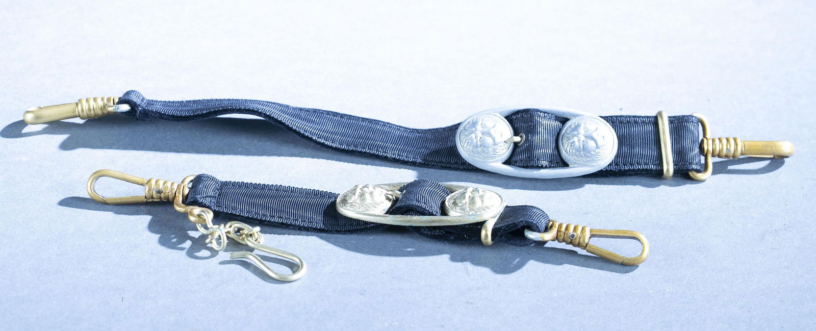 Repro WWII German M1937 Kreigsmarine hangers: A reproduction WWII German Model 1937 Kreigsmarine dolchgehange hangers. For 2nd Model Navy dagger.