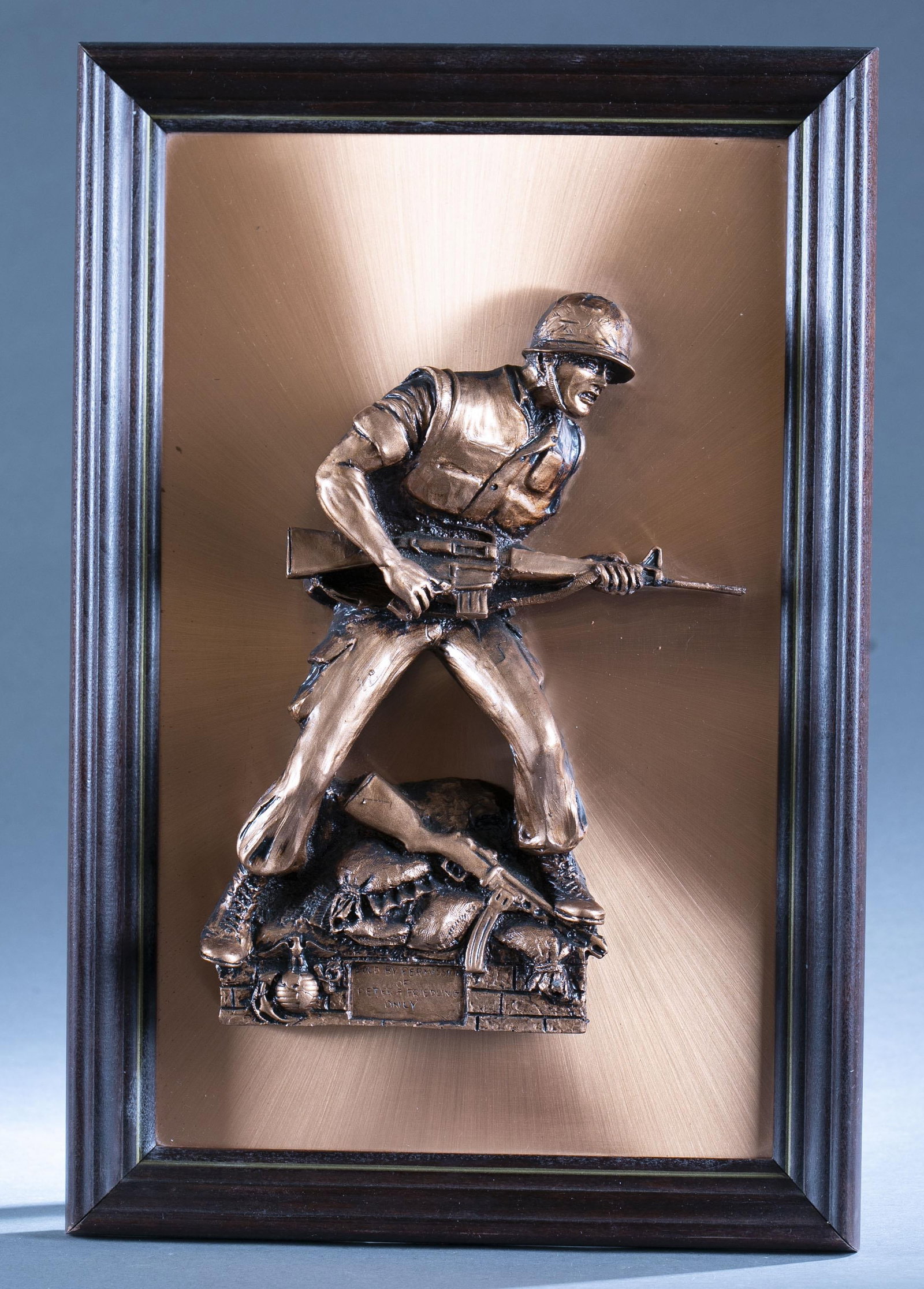 1979 Peter Friedling "The Living Marine": A 1979 Peter Friedling "The Living Marine" copper bas relief sculpture. Signed and dated on bottom. 20 1/2" x 13 1/2" x 2 1/2"