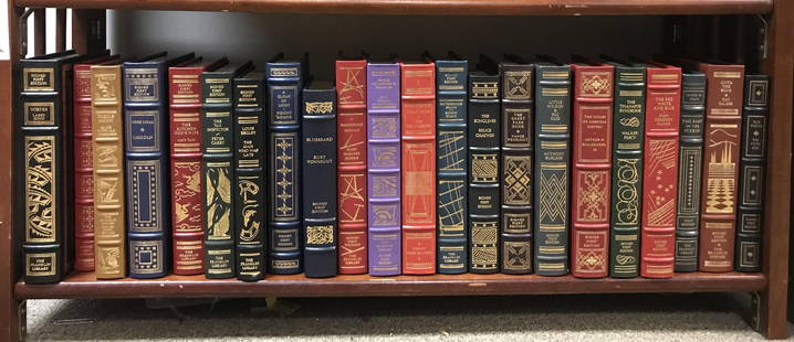 22 Vols. Signed Franklin Library: [Franklin Library/Signed] 22 volumes, signed first editions. 8vo. Full leather, gold gilt text block edges, marbled endpapers, sewn in silk ribbon page marker. Condition: Fine to near fine. Some