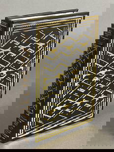 Franklin Library. Signed. Jurassic Park.: [Franklin Library/Signed] Crichton, Michael. Jurassic Park. Franklin Center, PA: The Franklin Library, 1990. 8vo. Black leather, gilt ornamentation, all edges gilt.; marbled endpapers. FIRST EDITION.