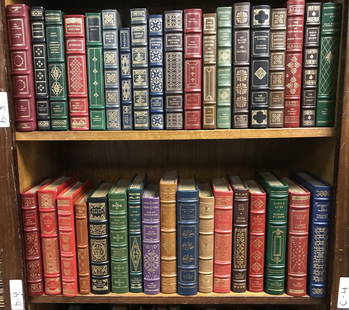 35 Vols. Franklin Library. Signed/First Editions.: [Franklin Library] 35 volumes. With signed and first editions. 8vo. Full leather, gold gilt text block edges, silk moire endpapers, sewn in silk ribbon page marker. Condition: Fine to near fine. Some