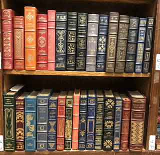 30 Vols. Franklin Library.: [Franklin Library] 30 volumes. 8vo. Full leather, gold gilt text block edges, silk moire endpapers, sewn in silk ribbon page marker. Condition: Fine to near fine. Some volumes may have bookplates.