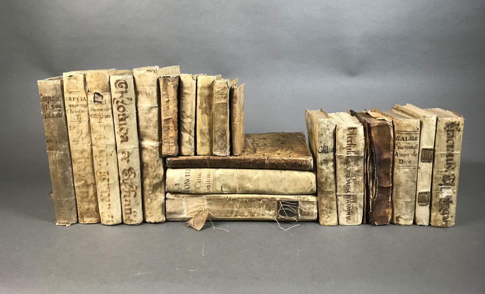 19 Vols. Of Vellum Bound Books. (1 of 4)