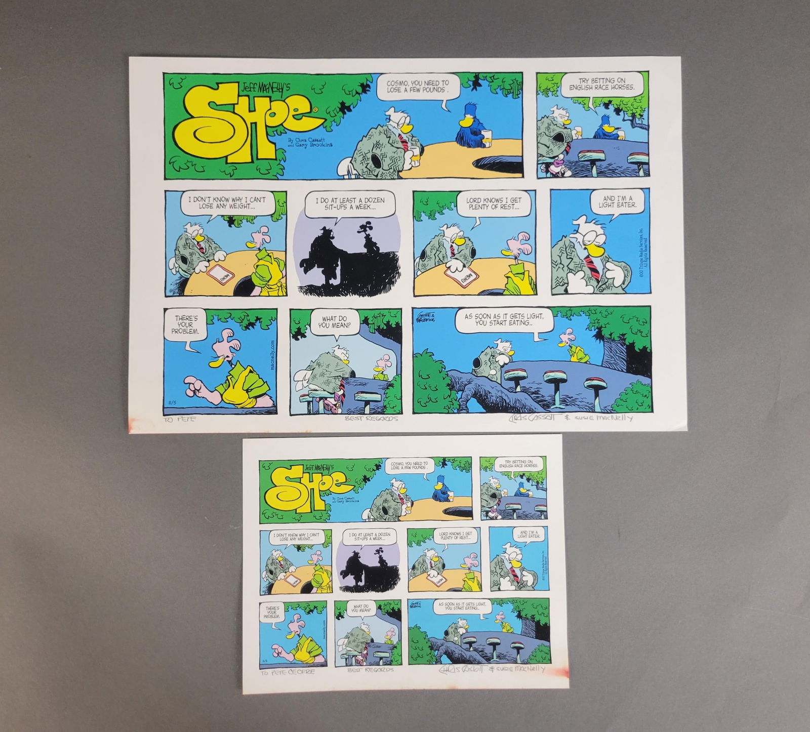 2 Signed "Shoe" Comic Prints. (1 of 8)