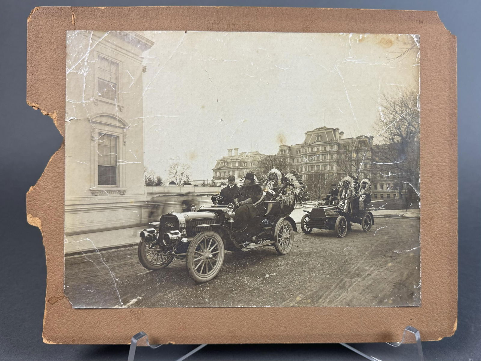 Indians in Automobiles at 1904 World's Fair. (1 of 3)
