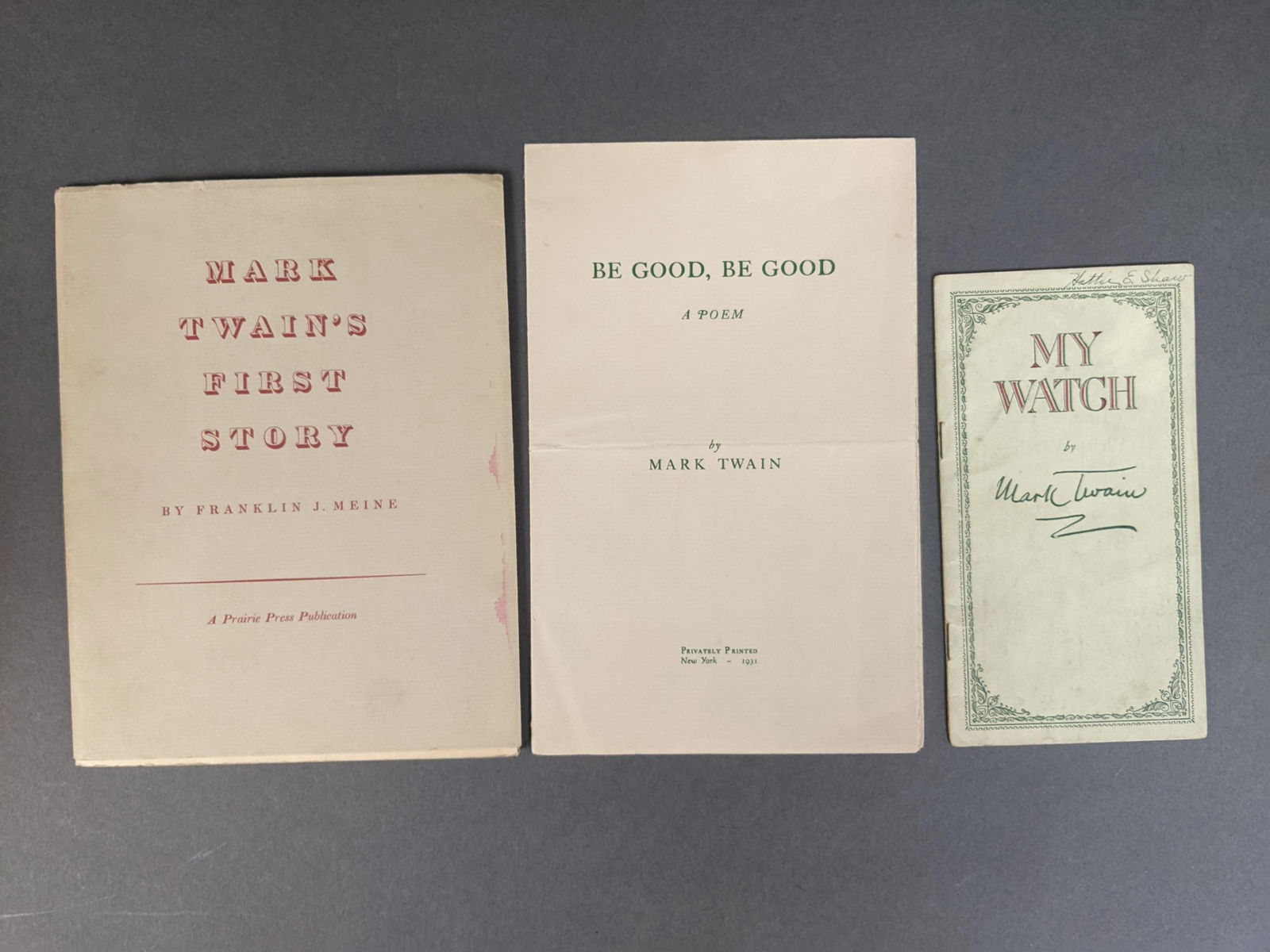 3 vols. Mark Twain pamphlets (1 of 1)