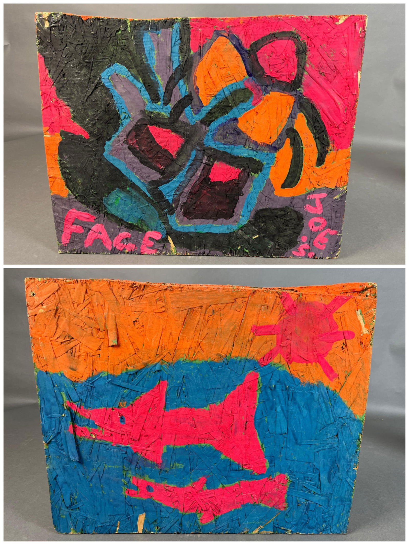 Joe Simms, double sided painting (1 of 3)