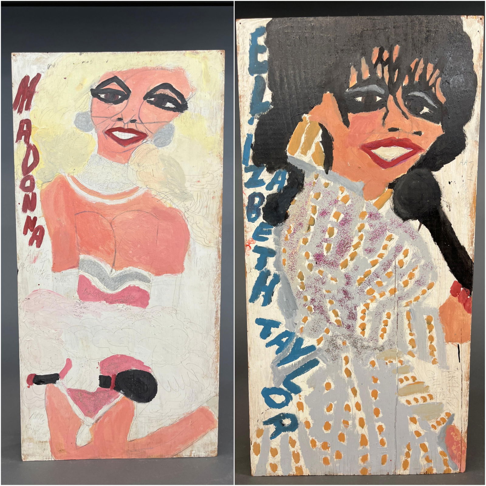 Artist Chuckie, Madonna and Elizabeth Taylor. (1 of 4)