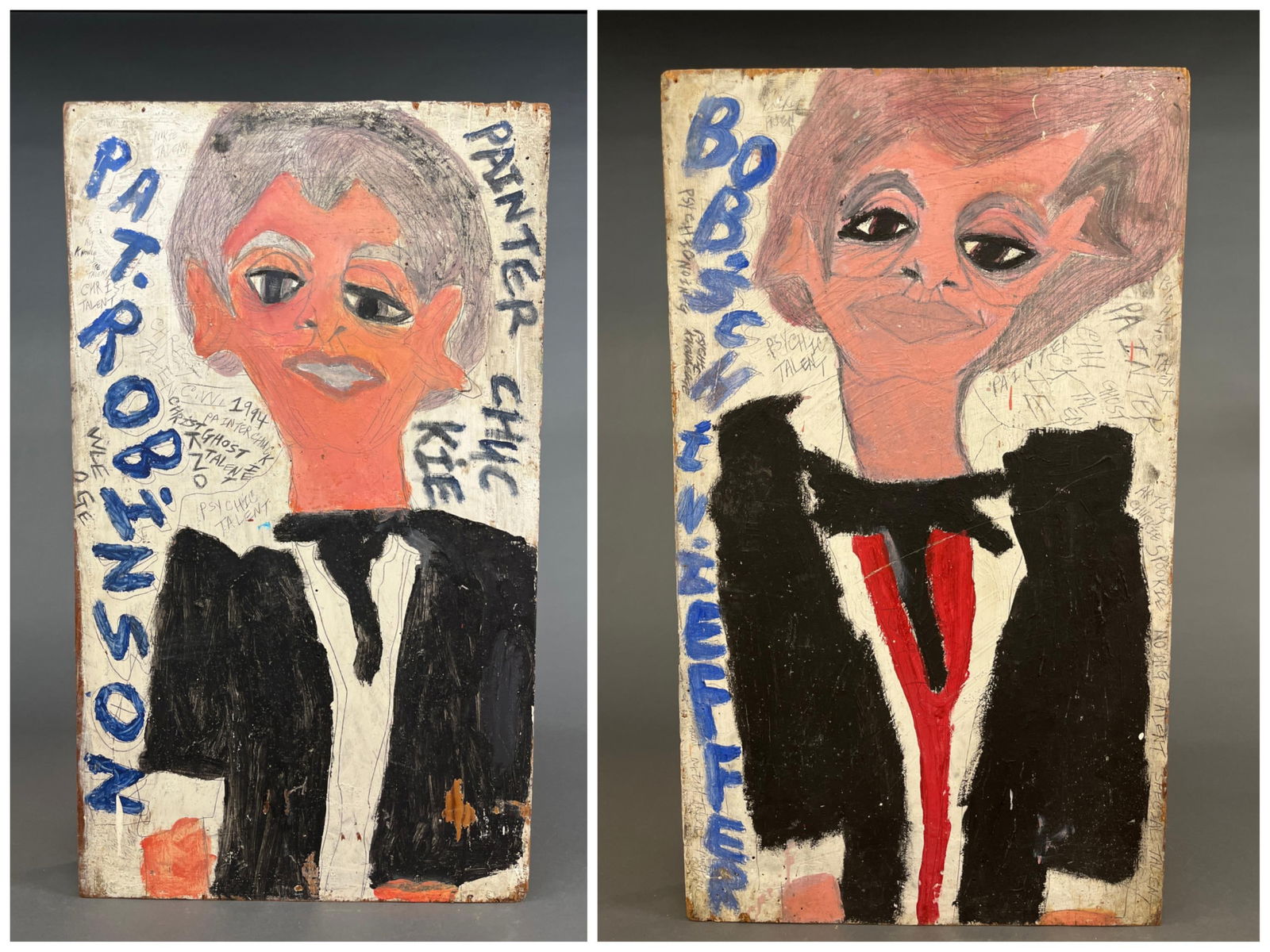 Artist Chuckie, Pat. Robinson & Bob Schieffer. (1 of 5)