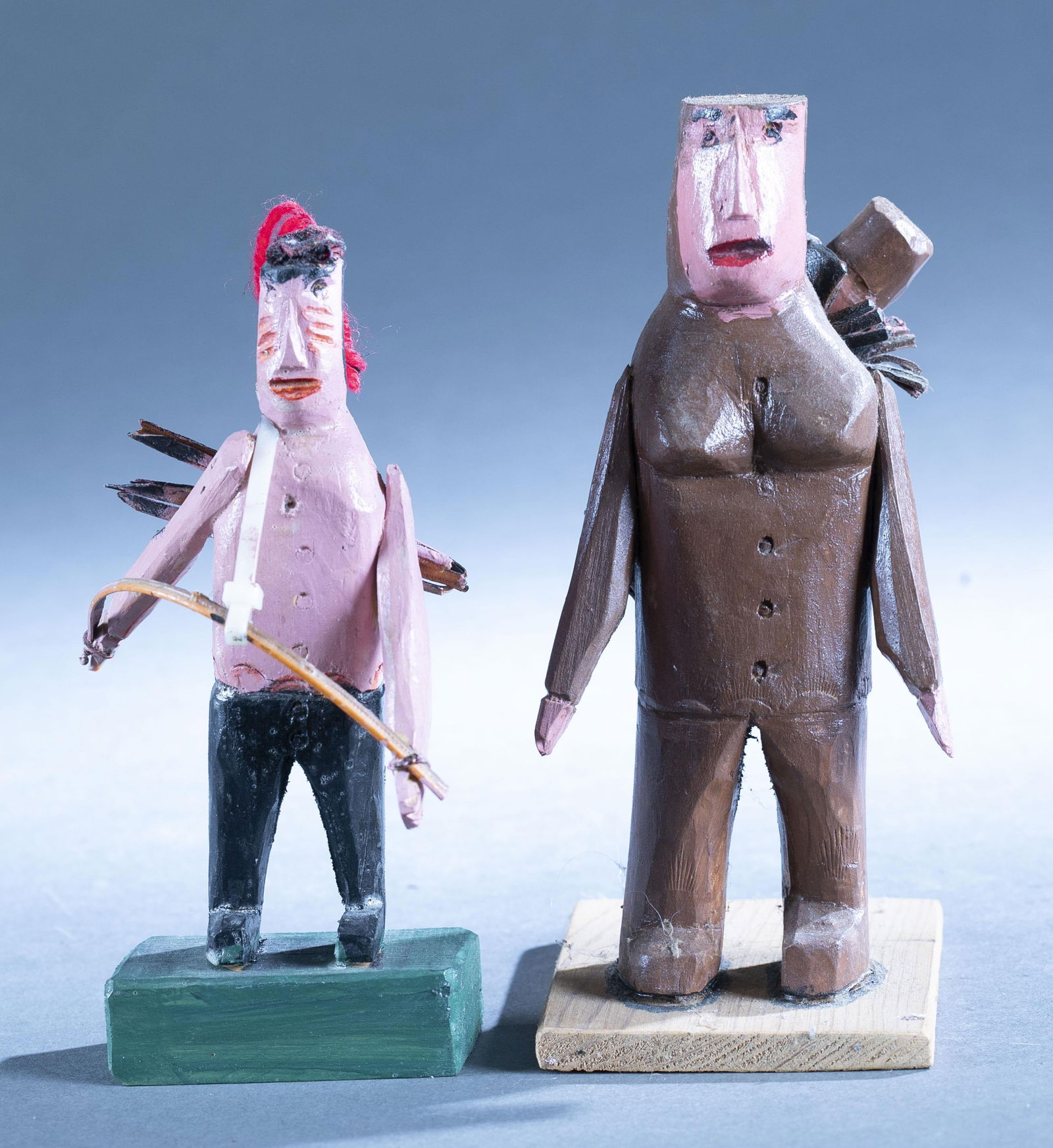 2 Emile Bluteau Native American figures. (1 of 6)