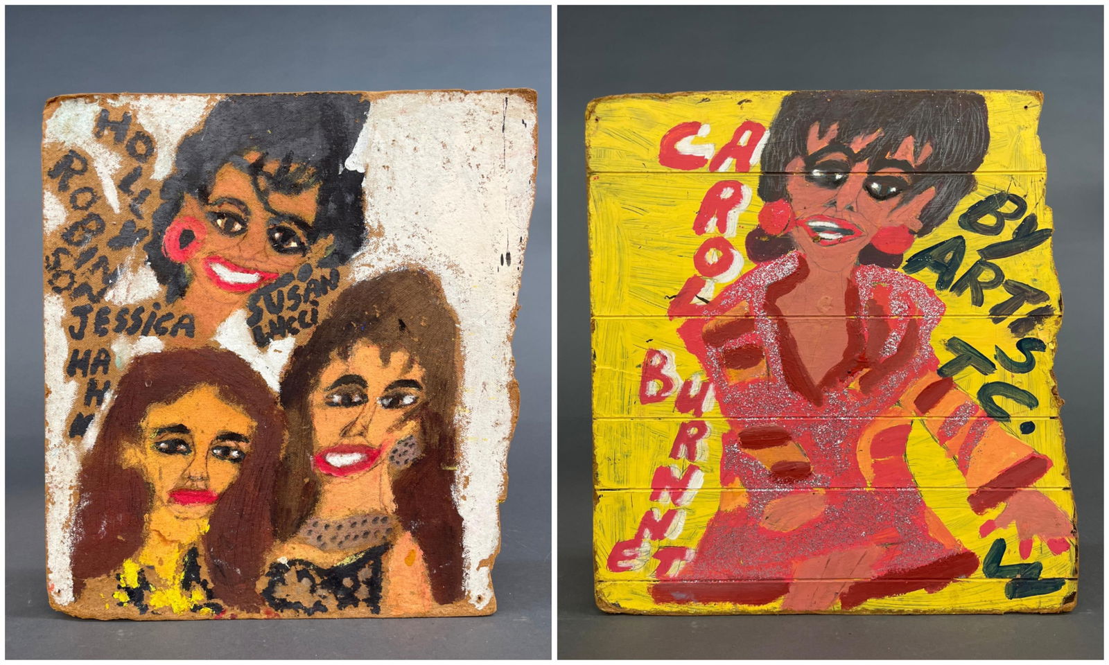 Artist Chuckie, Double sided painting. (1 of 3)