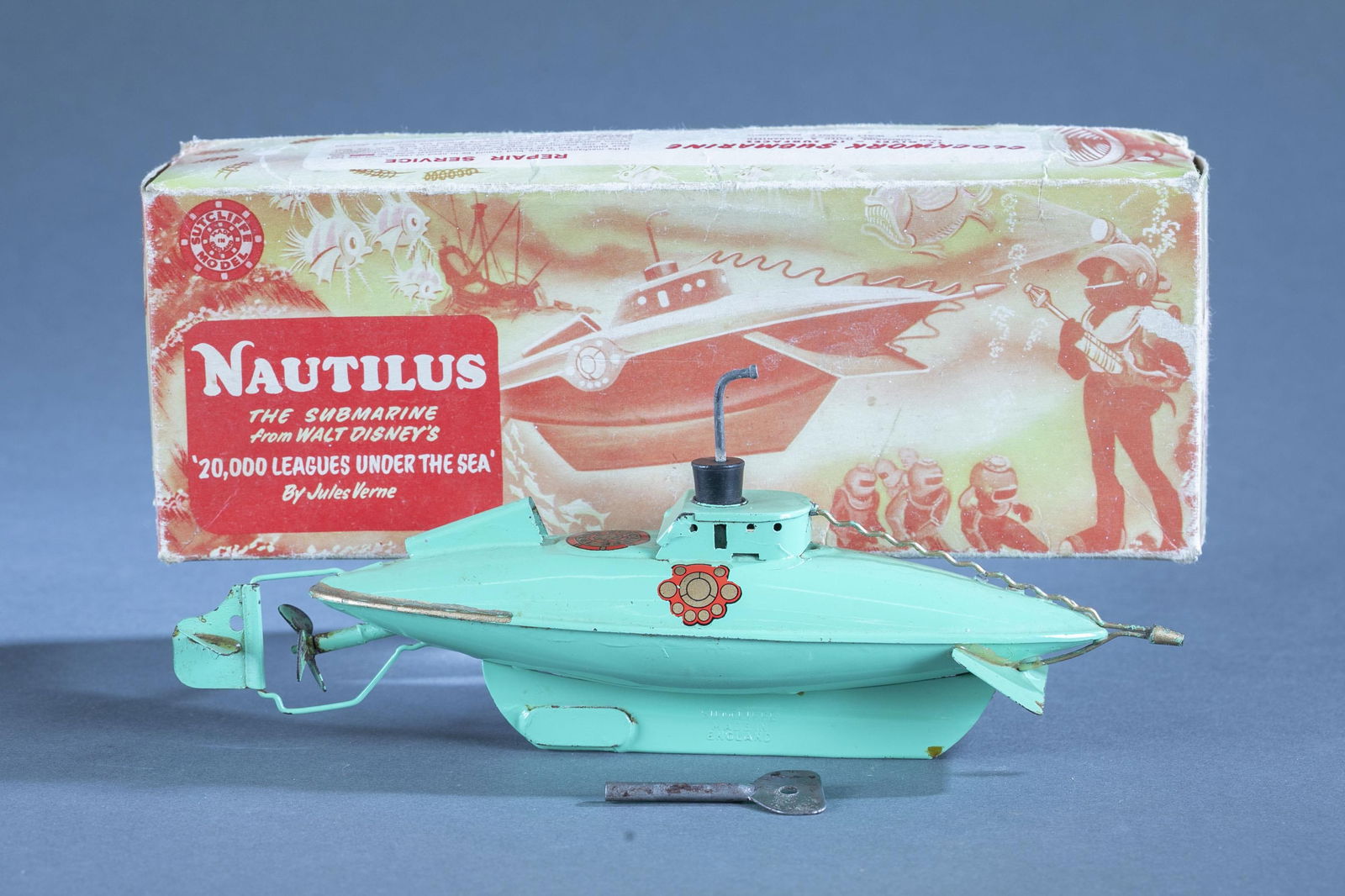 Sutcliffe Pressings Nautilus submarine toy w/ box (1 of 6)