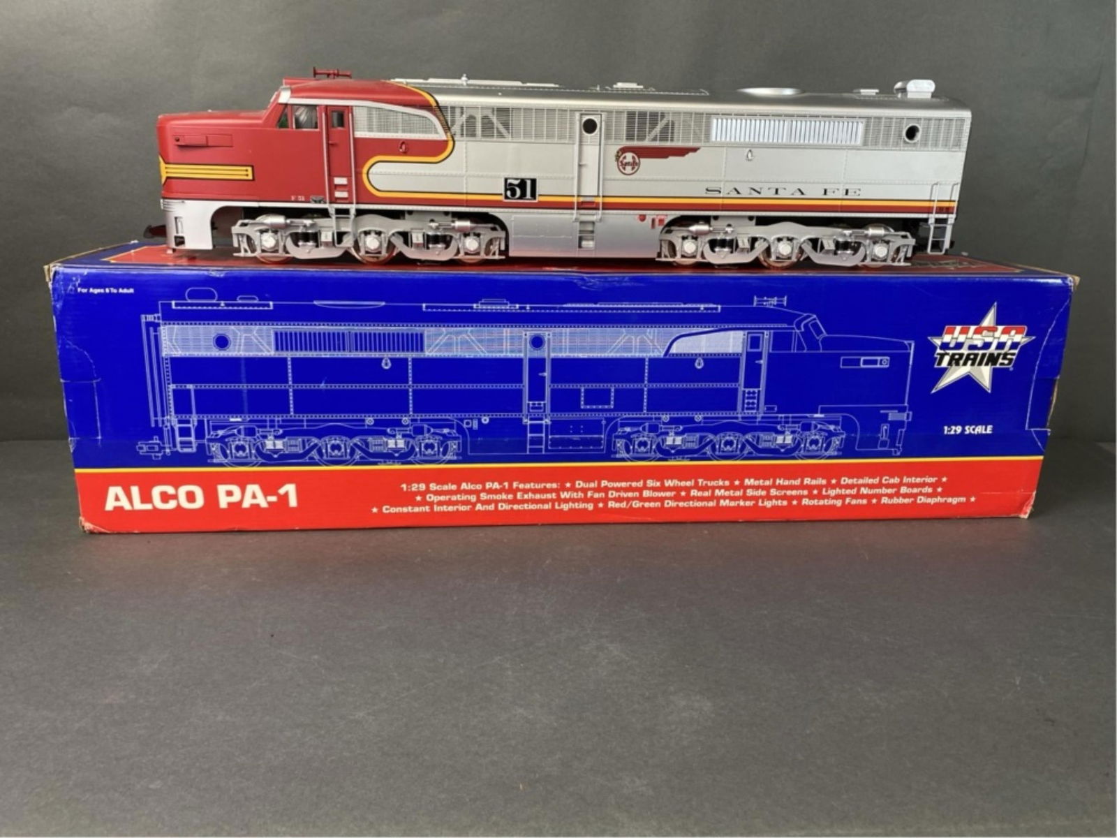USA Trains ATSF Alco PA/PB engine in box (1 of 16)