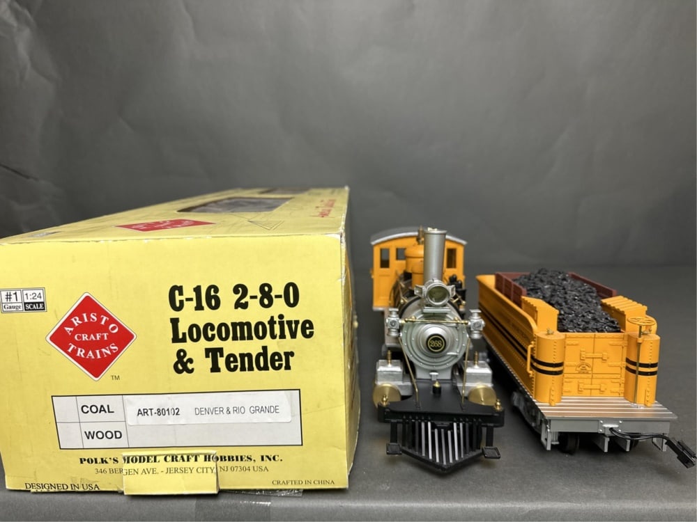 Aristo Craft G Scale D&RG C-16 engine & tender IB (1 of 20)