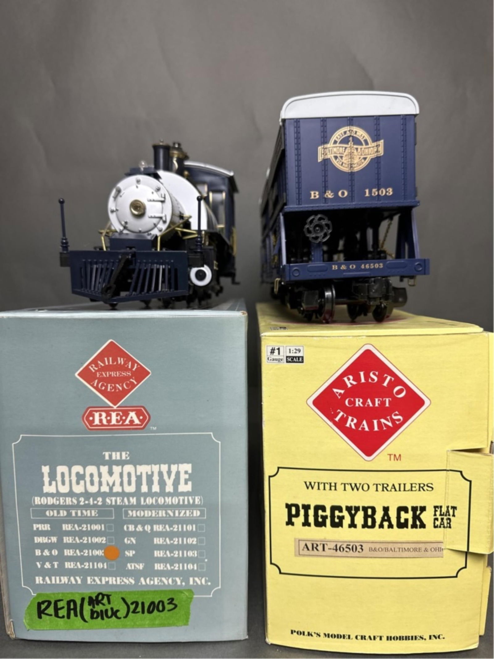 Aristo Craft G Scale B&O engine & flatcar IB (1 of 20)