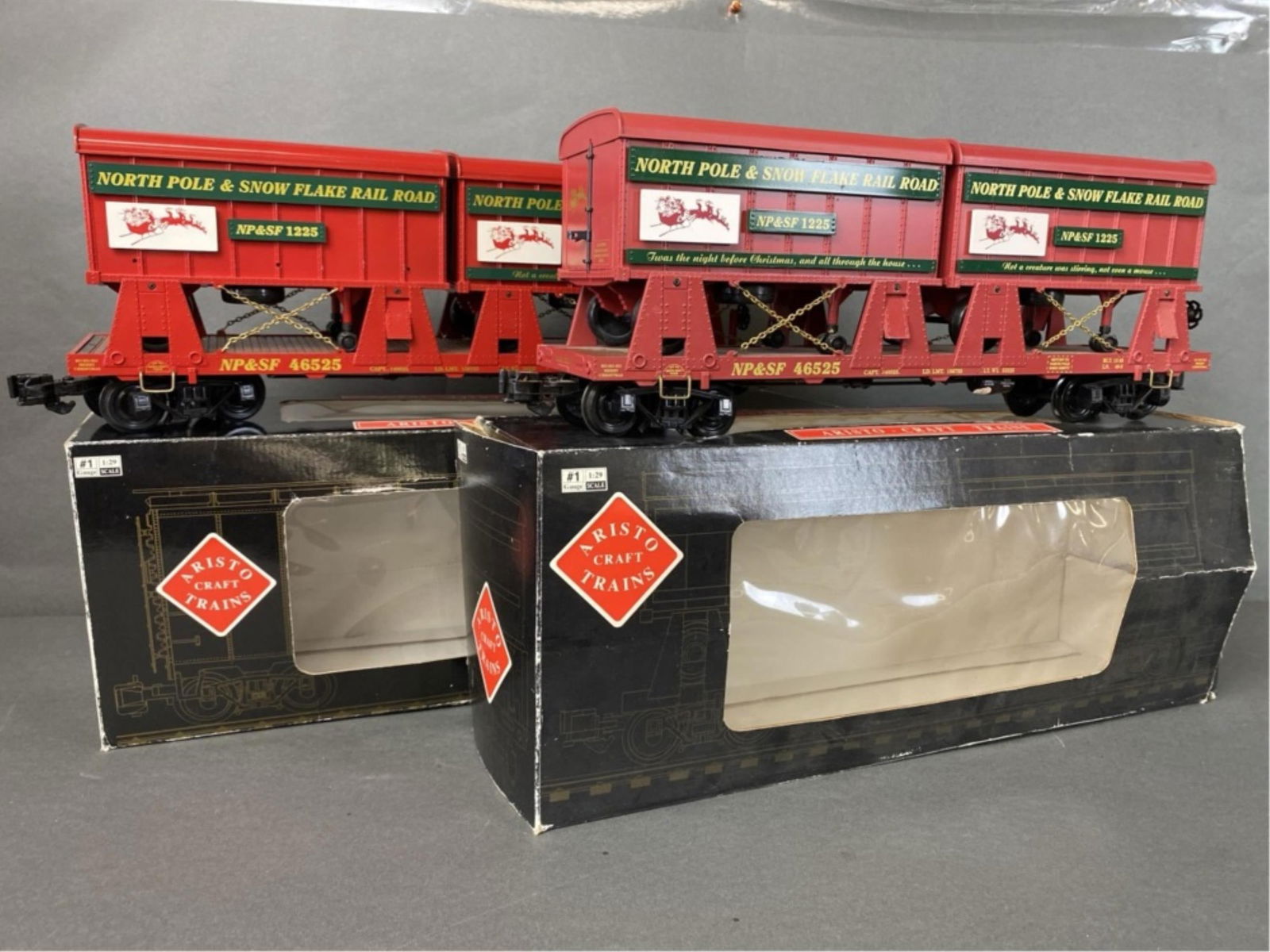 Arist-Craft train G Scale Christmas flatcar in box (1 of 18)