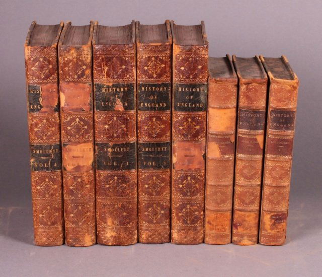 2 Titles (8 Vols): Smollett, 5 Vols, 1818 + Mahon.: [British History]. 2 Titles (8 Vols). ++ T. [Tobias] Smollett. THE HISTORY OF ENGLAND, From The Revolution To The Death Of George II. (Designed as a Continuation of Mr. Hume’s History.) 5 Vols. Edin