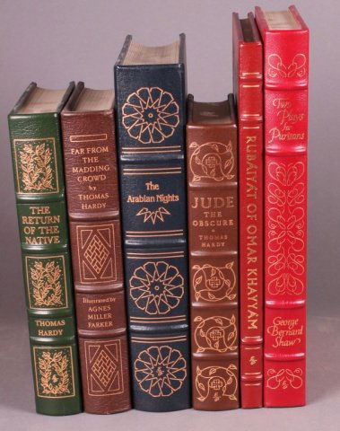 6 Books: Easton Press. Hardy, Shaw, Burton others.: [Easton Press/British Authors]. 6 Titles. ++ THE ARABIAN NIGHTS ENTERTAINMENTS. Translated by Sir Richard Burton. (1981). ++ RUBAIYAT OF OMAR KHAYYAM. Edward Fitzgerald translator, Arthur Szyk illustr