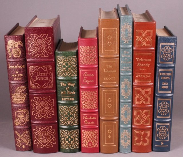 8 Books: Easton Press, incl: IVANHOE.: [Easton Press/British Authors]. 8 Titles. ++ Henry Fielding. THE HISTORY OF TOM JONES: A Foundling. (1979). ++ Charlotte Bronte. JANE EYRE. (1978). ++ Emily Bronte. WUTHERING HEIGHTS. (1980). ++ Samue
