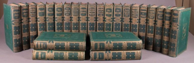 THE WORKS OF WILLIAM MAKEPEACE THACKERAY. 24 Vols.: [Thackeray]. THE WORKS OF WILLIAM MAKEPEACE THACKERAY. 24 Vols. Lon: Smith, Elder, & Co. 22 vols 1869. Vols XXIII-XXIV: 1886. First 22 vols were published only 6 years following Thackeray's death. 8vo