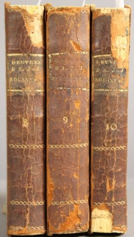 Oeuvres Completes de J. J. Rousseau. 33 Vols 1782: [Rousseau, Jean Jacques]. OEUVRES COMPLETES DE J. J. ROUSSEAU, Nouvelle Edition, Conforme d celle de Geneve, 1782, et augmentee de quelques nouvelles Pieces. 33 Vols. (Vols 28-33 are the 6-volume supp