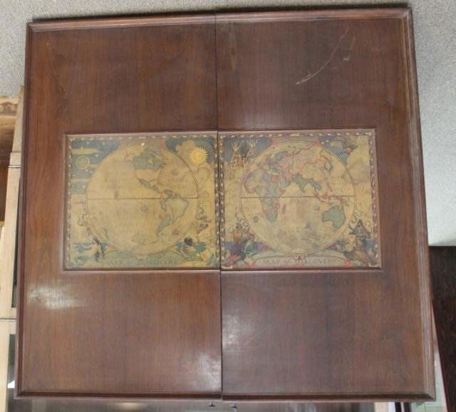 22 maps on rollers, in Wooden Case. NGS, [1943].: [United States/World]. Suite of 22 maps with original linen backing and wooden rollers, issued by the National Geographic Society. [Ca. 1943, although most maps’ copyright dates 1935-1939.] Maps’