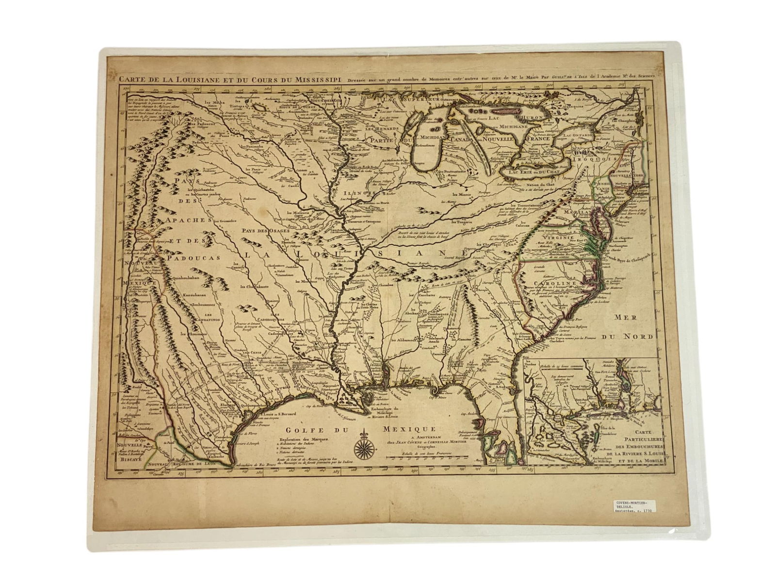 Carte De La Louisiane Cours Du Mississippi... (1 of 4)