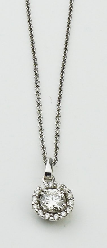 14KWG Diamond Solitaire Pendant (1 of 4)