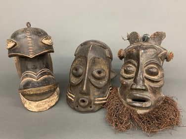 4 Central African masks.