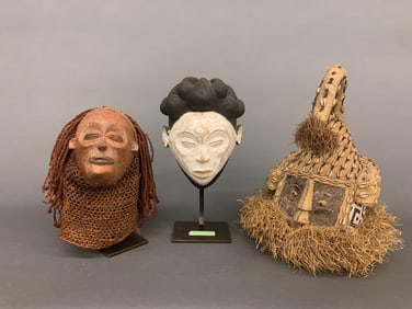 3 Central African masks.