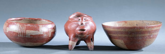 3 Chupicuaro Vessels, Mexico.