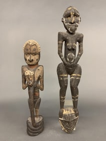 2 Sepik River figures, PNG.