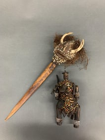 2 Ethnographic objects, PNG and Cameroon.