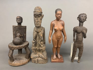 4 Ethnographic figural objects.