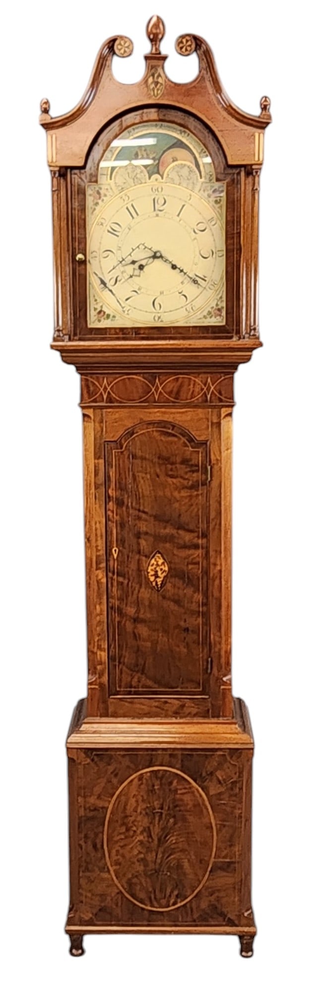 Philadelphia Federal walnut & cherry clock (1 of 12)