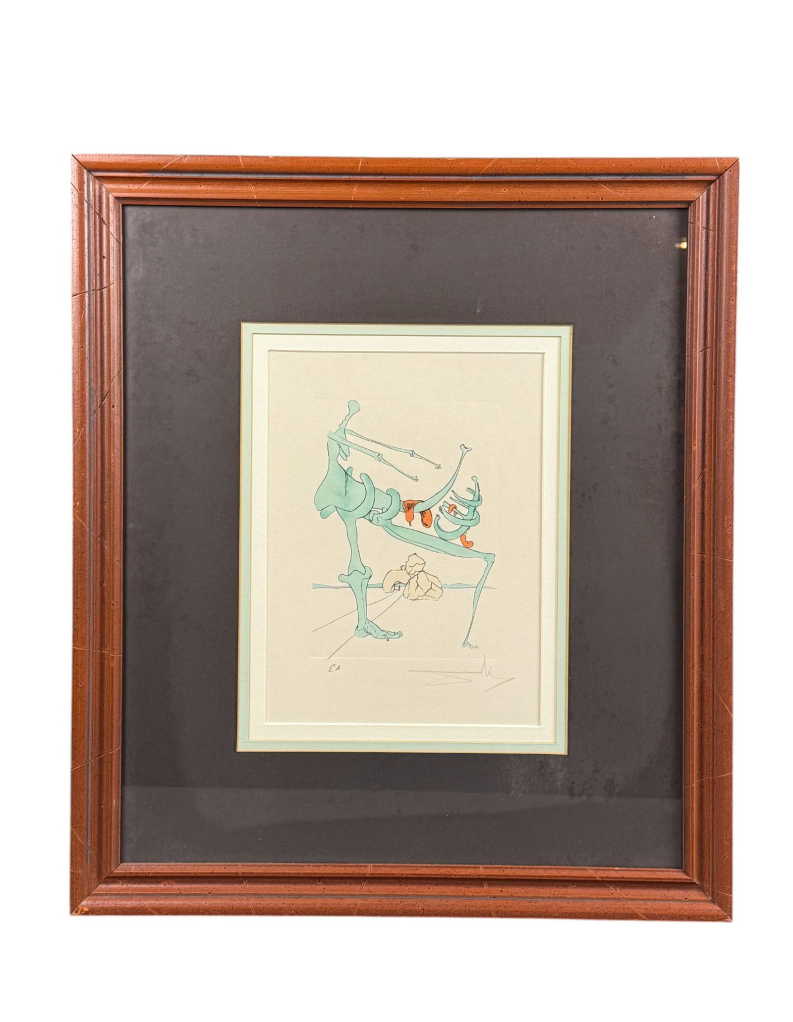 Dali, "Silhouette En Verte," Etching, 1975. (1 of 6)