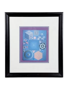 Vasarely, "Plural," 1985, lithograph.